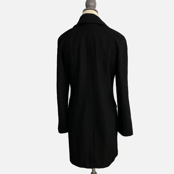 London Fog Women’s Coat Wool Blend Black Size XS Lined Pockets Cozy Classic - Picture 4 of 13